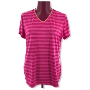 Champion V-Neck Striped Shirt sz L